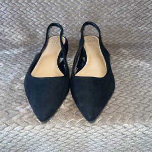 Black Sling Back Flats